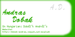 andras dobak business card